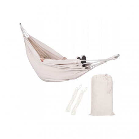 Houpací síť 200x150 cm, béžová SPRINGOS MIRANDA