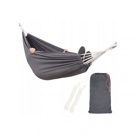 Houpací síť 200x150 cm, šedá SPRINGOS MIRANDA