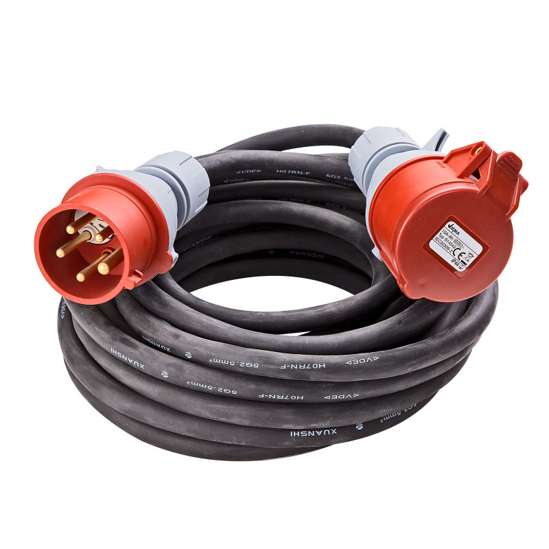 DEMA Prodlužovací kabel IP44 H07RN-F 16A 5x2,5 mm2 10 m 75021D