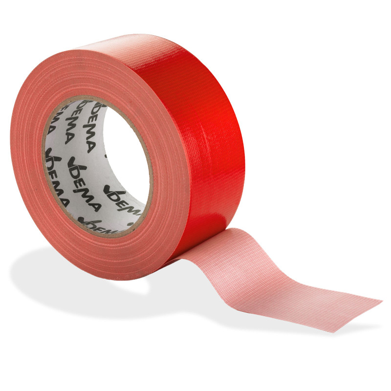 DEMA Tkaninová lepící páska 50 mm / 50 m, červená 80362D
