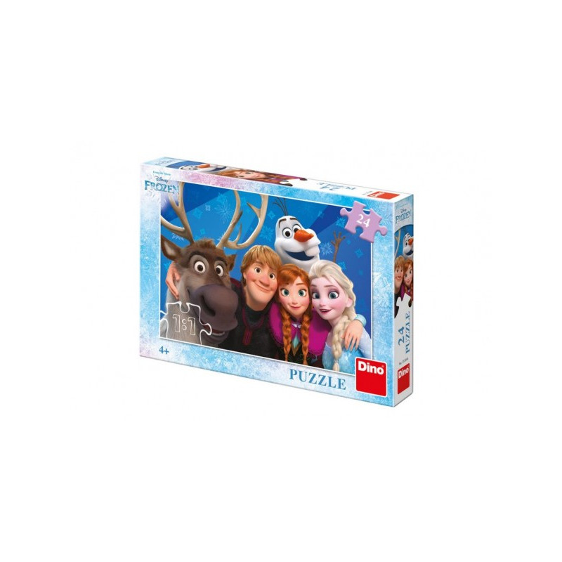Dino Puzzle Ledové království/Frozen Selfie 24 dílků 26x18cm v krabici 27,5x19x4cm 21351646-XG