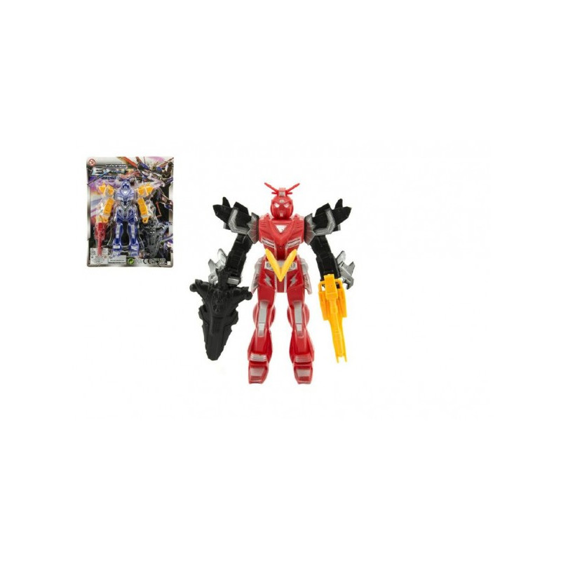 Teddies Transformer bojovník/robot figurka plast 15cm 4 barvy na kartě 00311279-XG