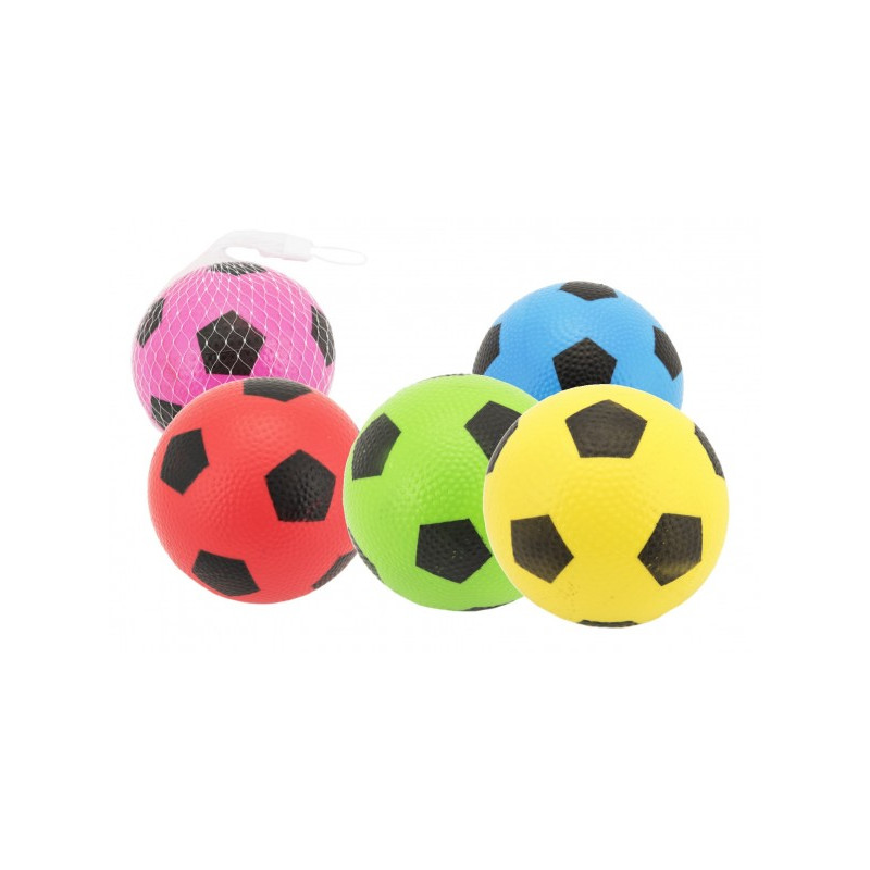 Teddies Míček fotbal guma 12cm mix barev v síťce 00311635-XG