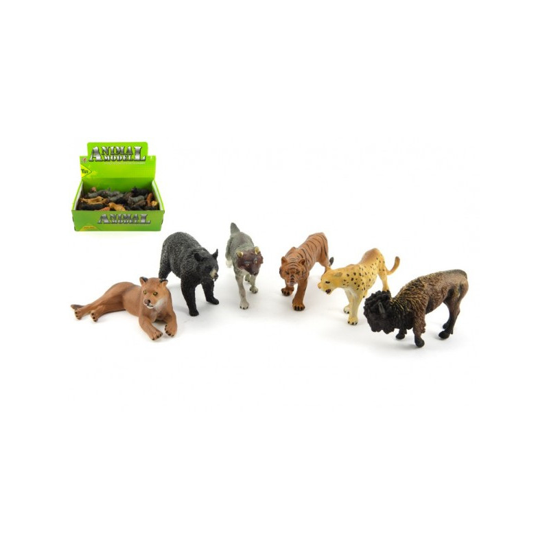 Teddies Zvířátka safari ZOO plast 10cm mix druhů 24ks v boxu 00850217-XG