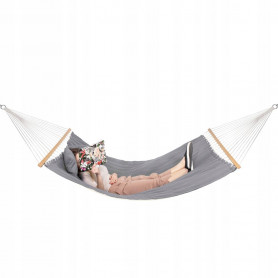 Houpací síť 200x140 cm, šedá SPRINGOS MABELLA