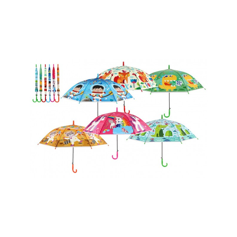 Teddies Deštník vystřelovací 66cm kov/plast 6 barev v sáčku 00850033-XG