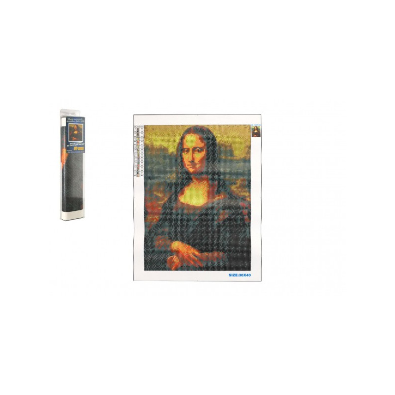 SMT Creatoys Diamantový obrázek Mona Lisa 40x30cm s doplňky v blistru 7x33x3cm 22971033-XG