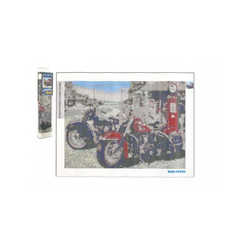SMT Creatoys Diamantový obrázek Motorky 40x30cm s doplňky v blistru 7x33x3cm 22980363-XG