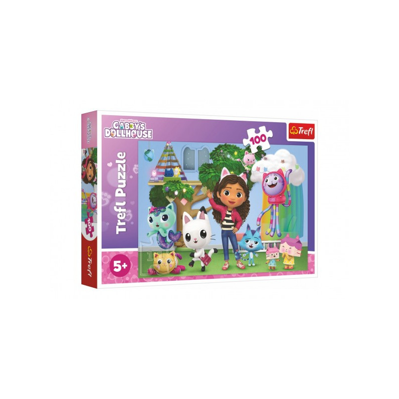Trefl Puzzle Gabbyin domeček pro panenky/Gabby´s Dollhouse 100 dílků 41x27,5cm v krabici 29x19x4cm 89016464-XG
