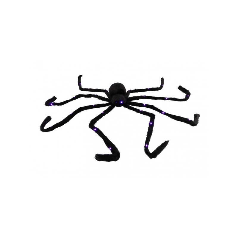 Teddies Pavouk velký plyš 125x9cm na baterie se světlem v sáčku 31x23x8cm karneval 00861320-XG