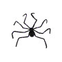 Pavouk velký plyš 125x9cm na baterie se světlem v sáčku 31x23x8cm karneval