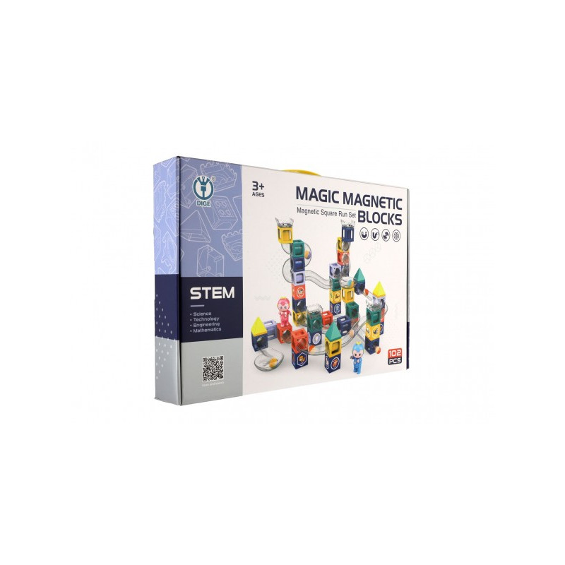 Teddies Kuličková dráha magnetická s figurkami plast 102ks v krabici 49x35x9cm 00861447-XG