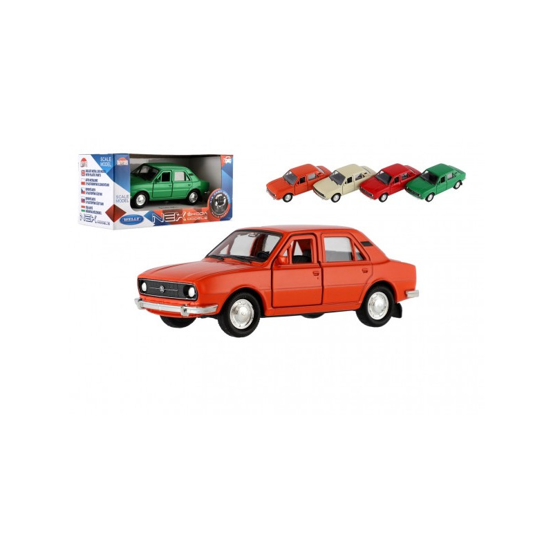 Dromader Auto Welly Škoda 105L kov/plast 11cm 1:34-39 na volný chod 4 barvy v krabičce 15x7x7cm 23203141-XG