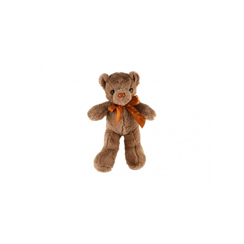 Teddies Medvěd/Medvídek s mašlí plyš 30cm hnědý 00310082-XG