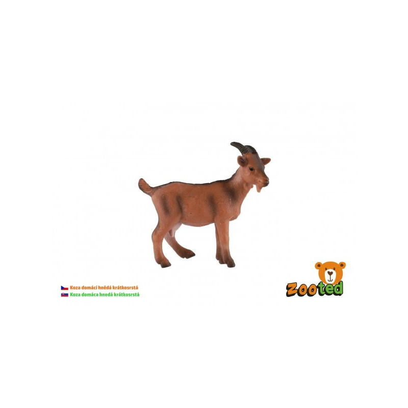 ZOOted Koza domácí - hnědá krátkosrstá zooted 8cm v sáčku 00861552-XG