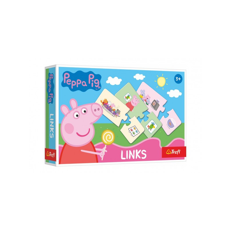 Trefl Hra Links skládanka Prasátko Peppa/Peppa Pig 14 párů vzdělávací hra v krabici 21x14x4cm 89002537-XG