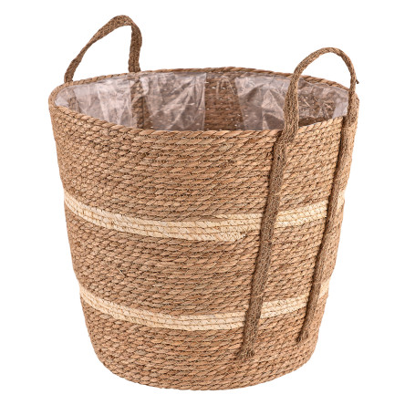Pletený košík z mořské trávy s fólií 45 cm Seasons