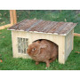 Domeček pro králíky s jeslemi na seno KERBL 42x34,5x27 cm