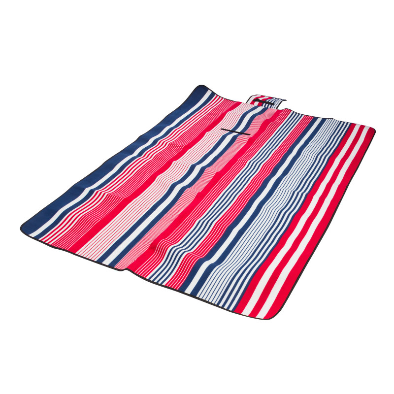DEMA Plážová / pikniková deka 190x130 cm Acryl-Fleece, bílo-modro-červená 93989D