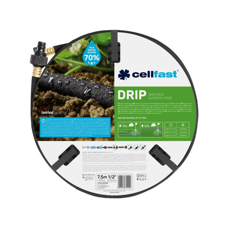 Cellfast Prosakovací hadice DRIP 1/2" 7,5m 19-001N-CF