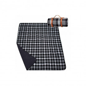 Pikniková deka 200x200 cm, černo-bílá SPRINGOS RETRO
