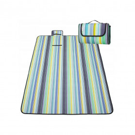 Pikniková deka 170x130 cm, voděodolná, zeleno-modrá SPRINGOS FREEDOM