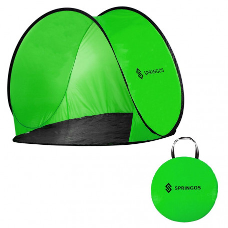 Samorozkládací plážový stan SPRINGOS DAKOTA zelený