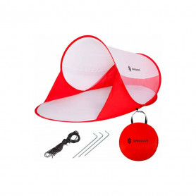 Samorozkládací plážový stan SPRINGOS TRAMP červeno-bílý