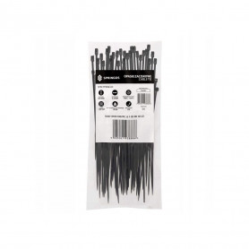 Plastové stahovací pásky 300x3,6 mm, 100ks, černé SPRINGOS SA0007