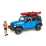 Terénní auto Jeep Wrangler Rubicon Unlimited s kajakem a figurkou 1:16 02529