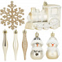Maxi 70 dílná sada vánočních ozdob zlato-krémová