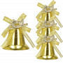 Vánoční ozdoby - Zvonečky, zlaté, sada 3ks