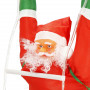 LED Santa Claus na žebříku 90 cm, 8 funkcí, USB, teplá bílá