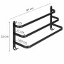 Držák na ručníky 49 cm, černý SPRINGOS HA5174