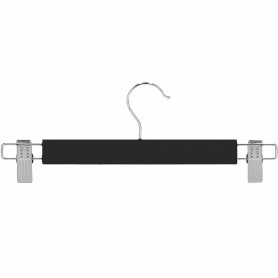 Dřevěná ramínka s klipy 33 cm, černá, 2ks SPRINGOS HG0064