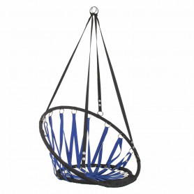 Závěsné houpací křeslo 80 cm, modro-černé SPRINGOS FUTURA