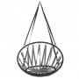 Závěsné houpací křeslo 80 cm, šedo-černé SPRINGOS FUTURA