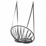 Závěsné houpací křeslo 80 cm, šedo-černé SPRINGOS FUTURA