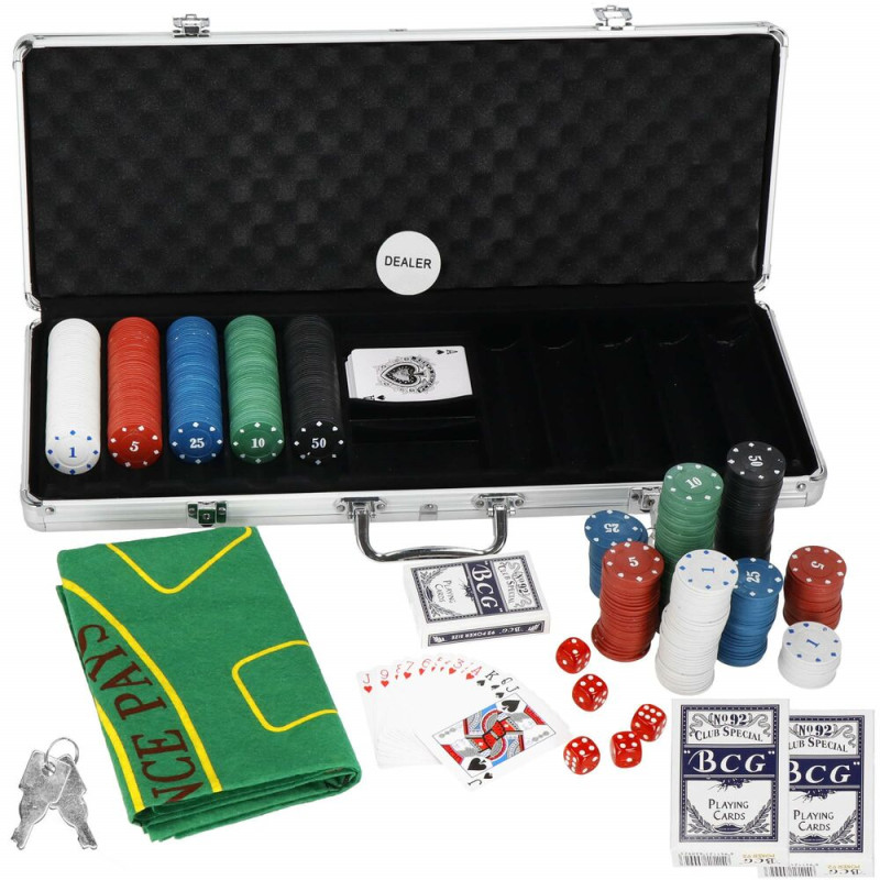 SPRINGOS Poker set v alu kufříku 500 žetonů SPRINGOS KG0023 KG0023-XG