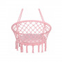 Houpací křeslo s polštářem 80 cm, růžové SPRINGOS NATALI