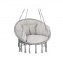 Houpací křeslo s polštářem 80 cm, šedé SPRINGOS EVELINE