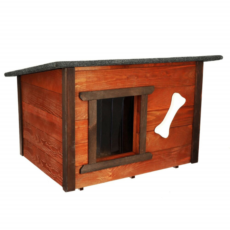 SPRINGOS Dřevěná bouda pro psa 66x51x51 cm, mahagon SPRINGOS DH002 DH002-XG