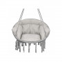 Houpací křeslo s polštářem 80 cm, šedé SPRINGOS EVELINE