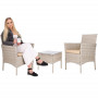 Ratanový set zahradního nábytku, béžový SPRINGOS ALABAMA 2