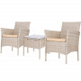 Ratanový set zahradního nábytku, béžový SPRINGOS ALABAMA 2