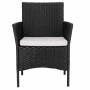 Ratanový set zahradního nábytku, černý SPRINGOS ALABAMA 4