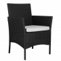 Ratanový set zahradního nábytku, černý SPRINGOS ALABAMA 4