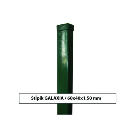 Plotový sloupek GALAXIA ZN+PVC 60x40x1,5x1600, zelený