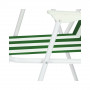 Zahradní křeslo SPRINGOS MALAGA zeleno-bílé pruhy