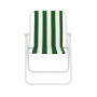 Zahradní křeslo SPRINGOS MALAGA zeleno-bílé pruhy